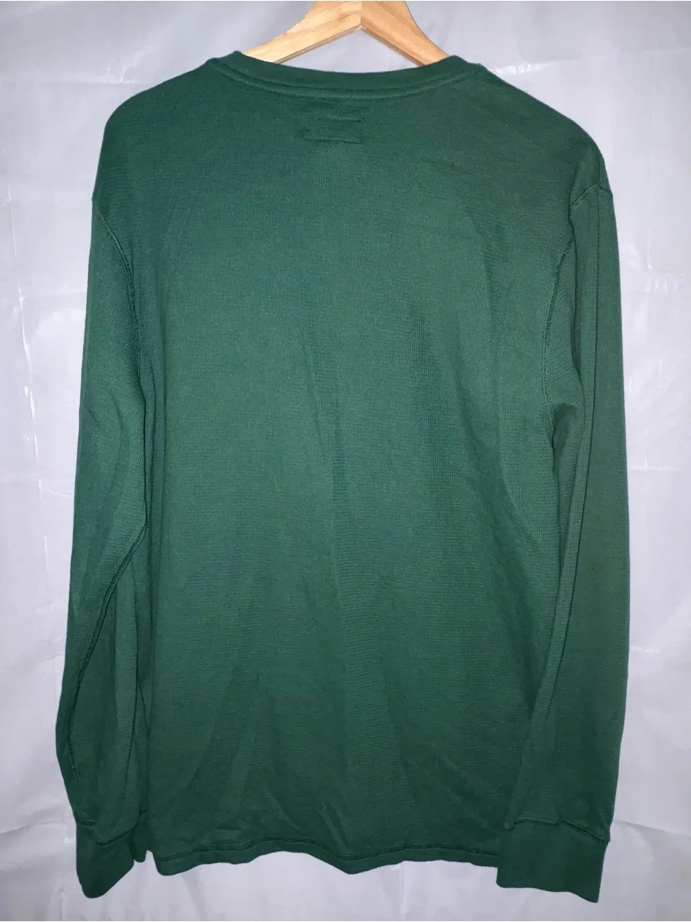 Polo Ralph Lauren Men Size Large Forest Green Waffle Knit Sleepwear Thermal Top